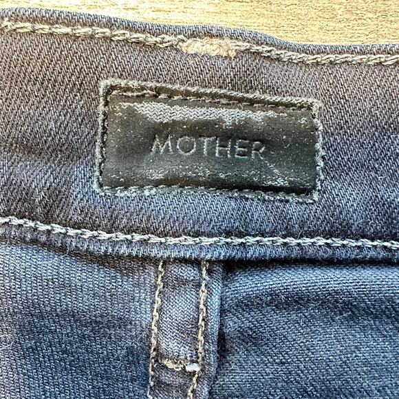 Mother The Stunner Zip Two Step Fray Jean Last Call Dark 25 Skinny - Picture 8 of 16